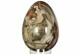Colorful, Polished Petrified Wood Egg - Madagascar #211142-1